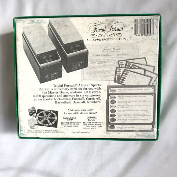 Trivial Pursuit All Star Sports Edition Subsidiary Set for Master Game - Picture 2 of 4